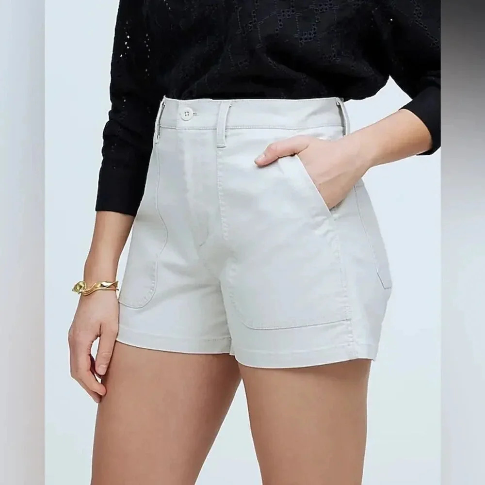 NEW Madewell Women’s Size 4 (27) Form Gray The Perfect Vintage Fatigue Short NWT